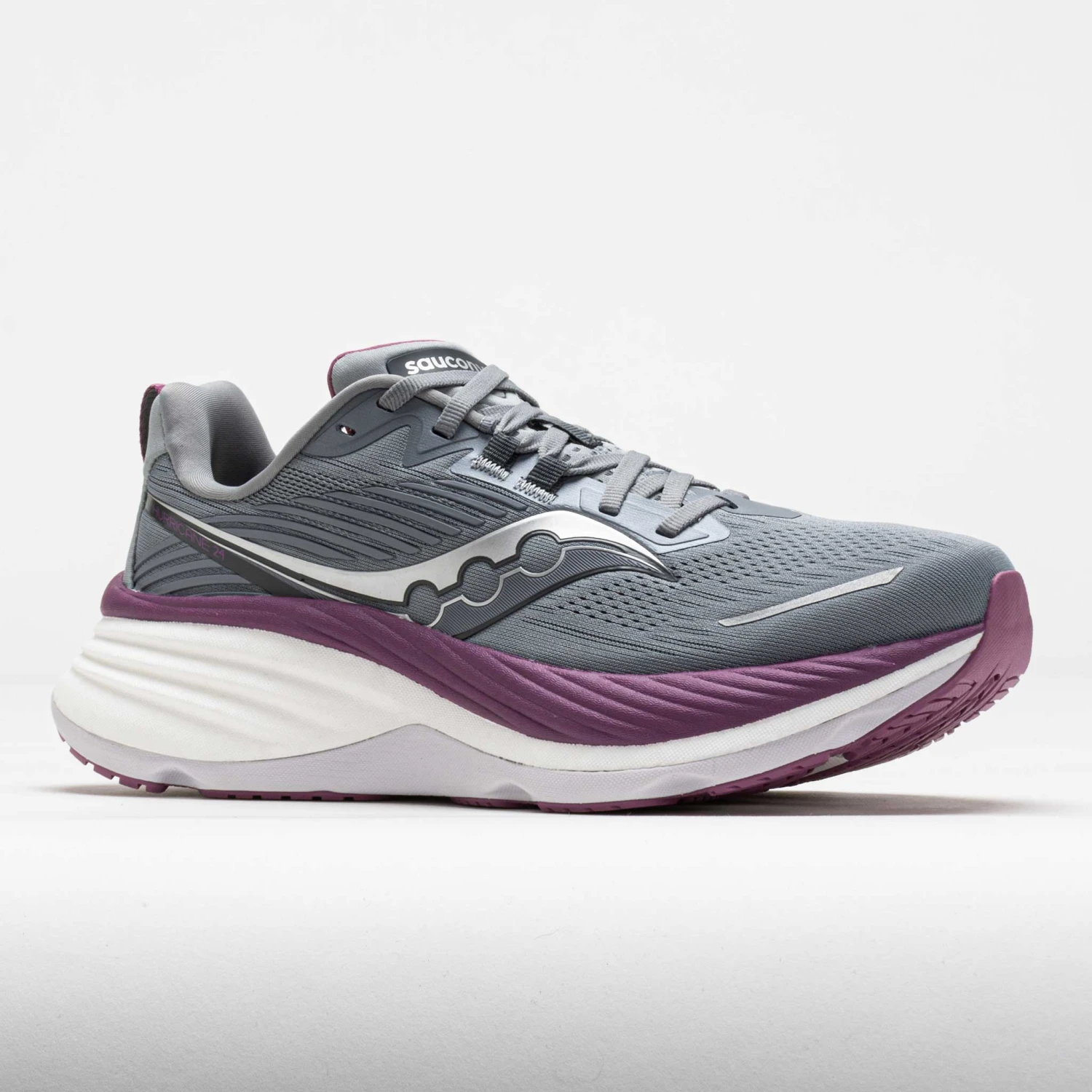 Saucony Hurricane 24 Women's Flint/Viola 7 Saucony Hurricane 24 Women's Flint/Viola - Image 5