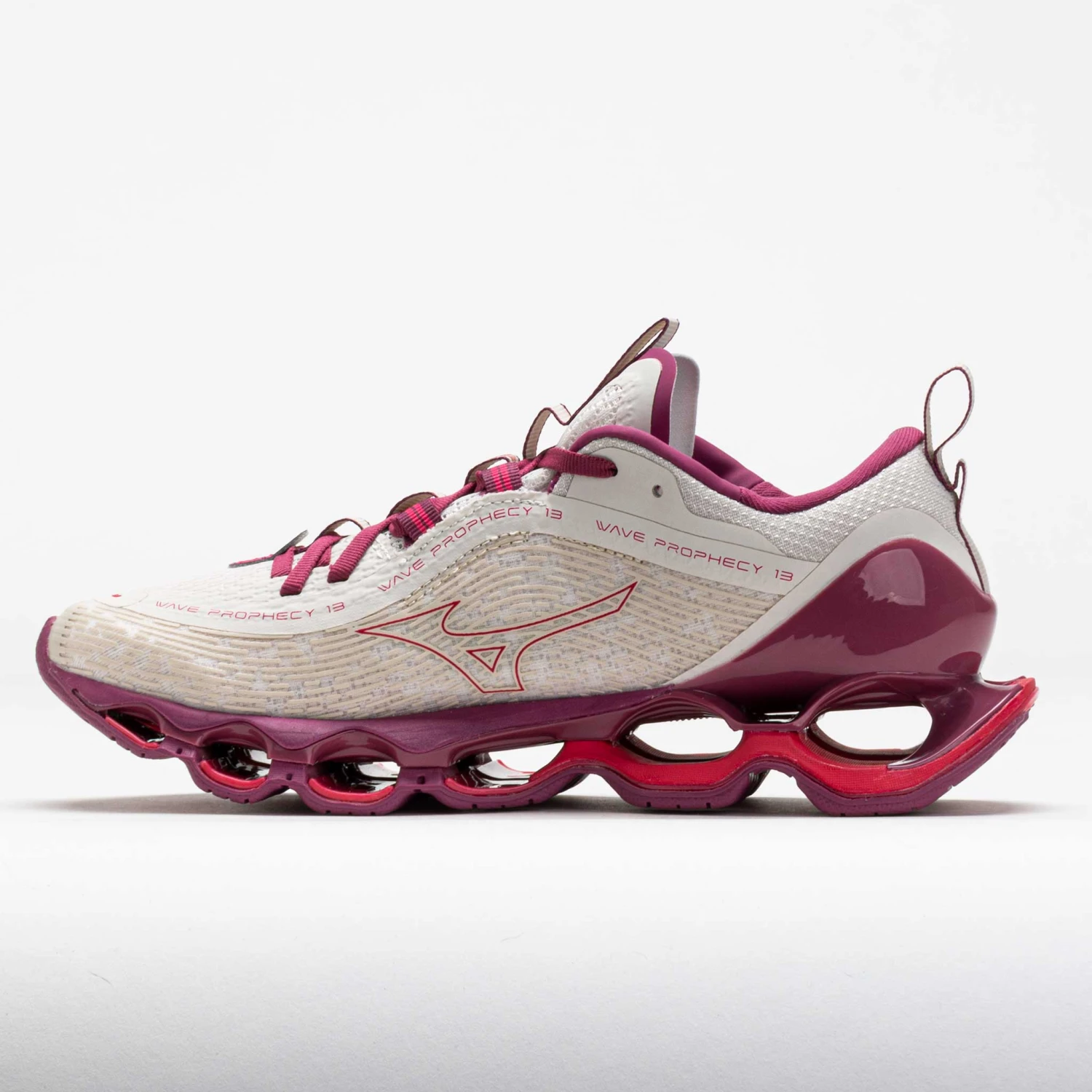 Mizuno Wave Prophecy 13 Women's White Sand/Azalea 4 Mizuno Wave Prophecy 13 Women's White Sand/Azalea - Image 2