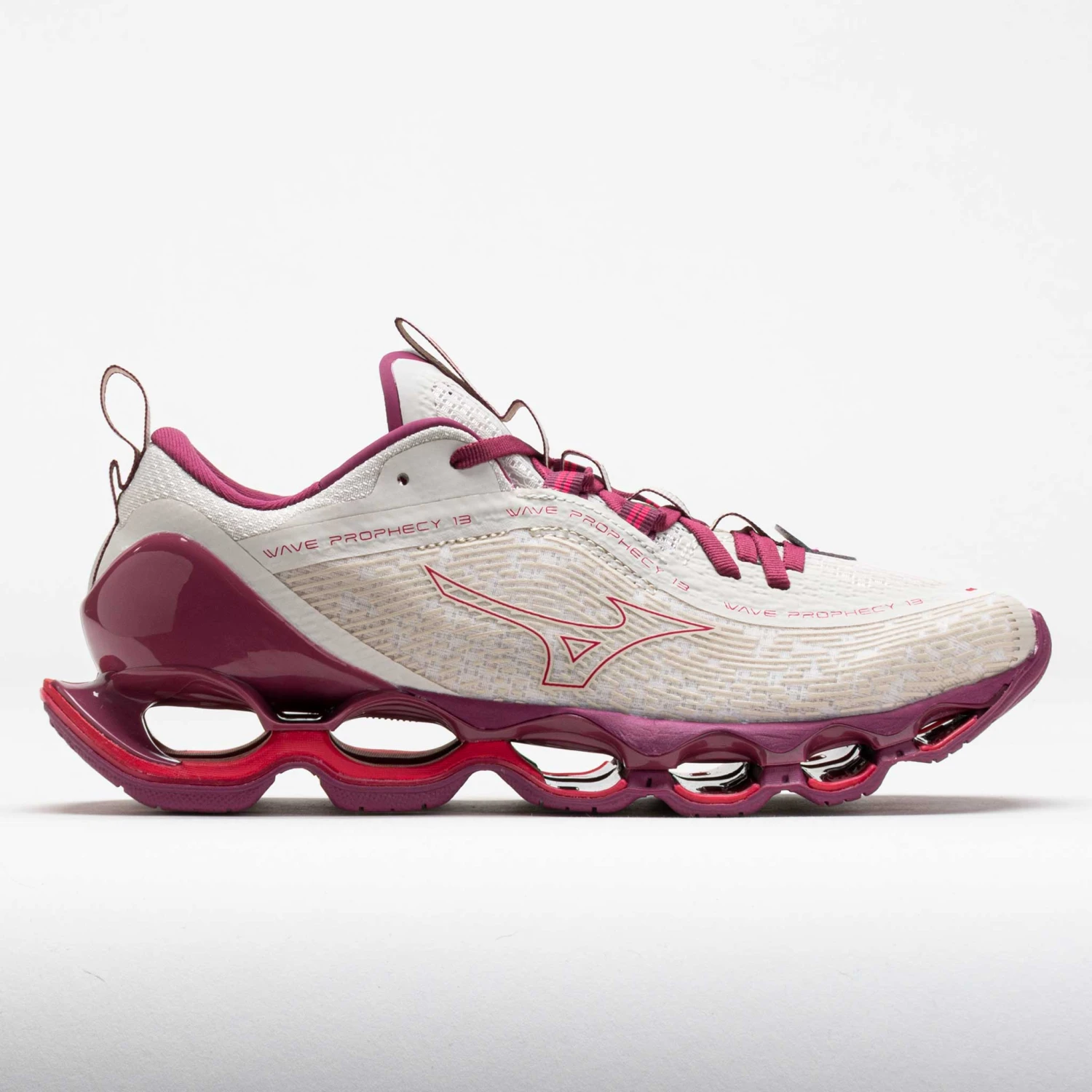 Mizuno Wave Prophecy 13 Women's White Sand/Azalea 3 Mizuno Wave Prophecy 13 Women's White Sand/Azalea