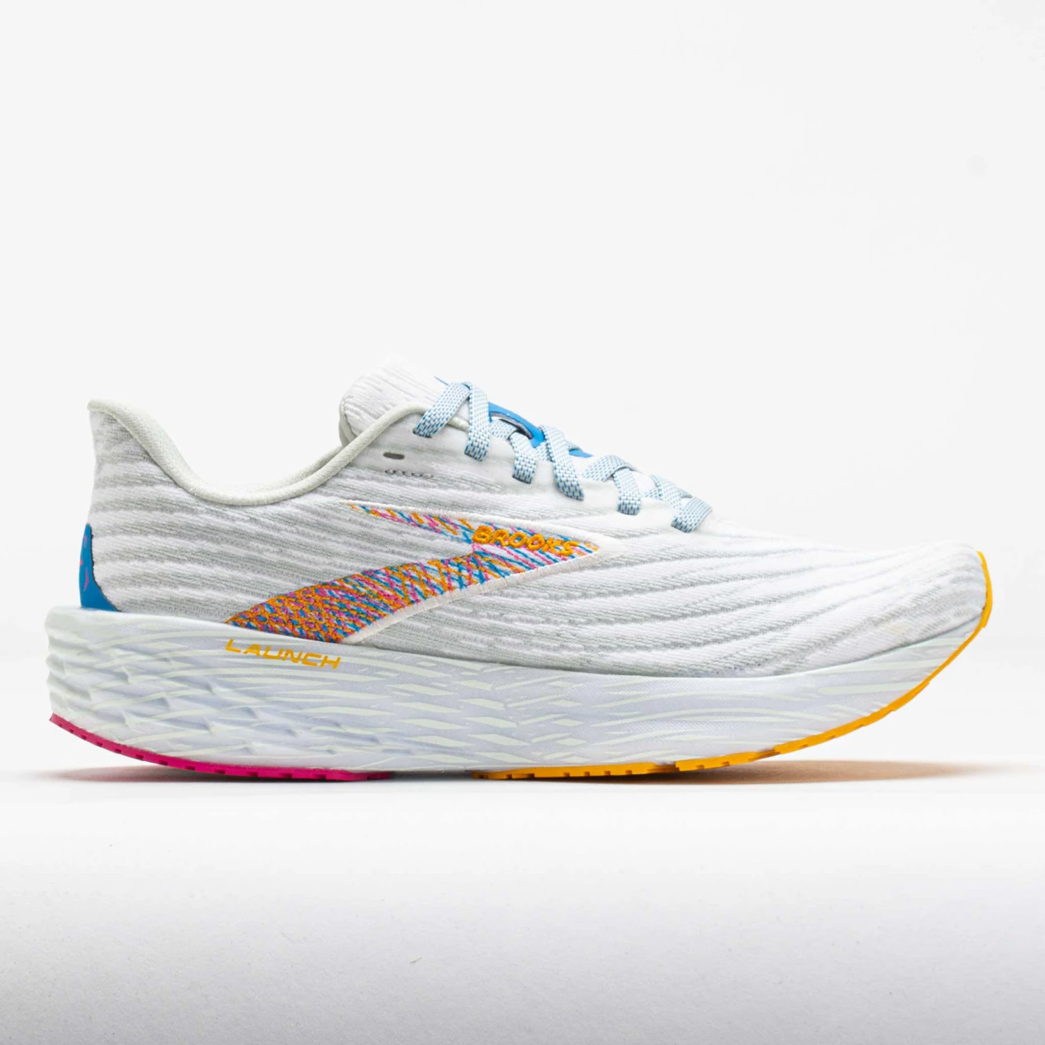 Brooks Launch 11 Women's White/Murmur/Blithe 3 Brooks Launch 11 Women's White/Murmur/Blithe
