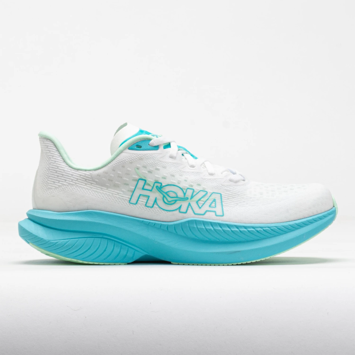 HOKA Mach 6 Women's White/Cielo Blue 3 HOKA Mach 6 Women's White/Cielo Blue