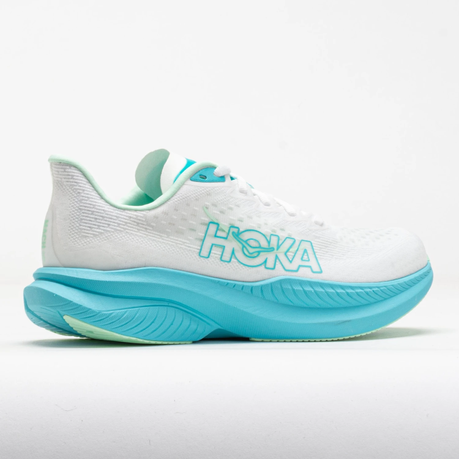 HOKA Mach 6 Women's White/Cielo Blue 7 HOKA Mach 6 Women's White/Cielo Blue - Image 5