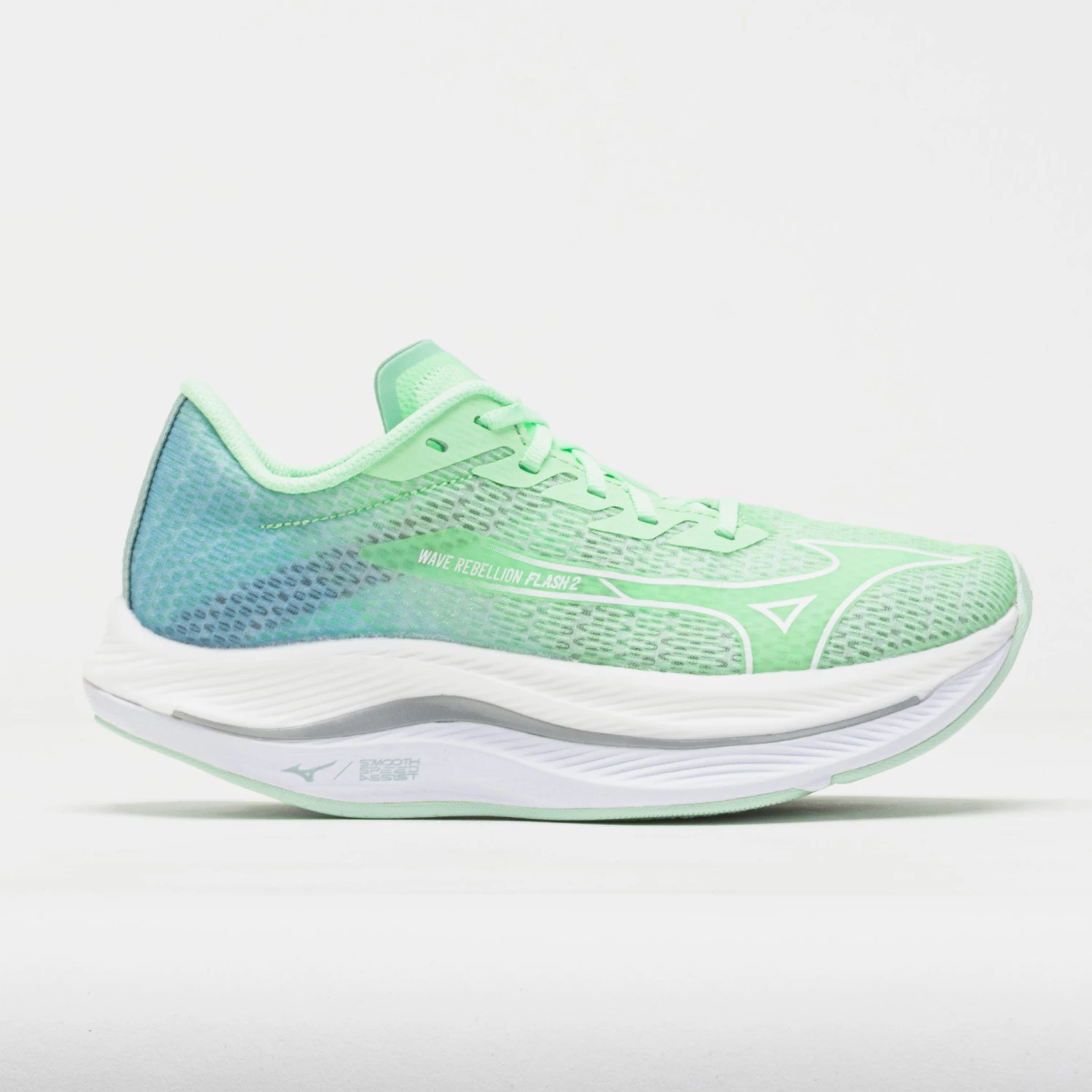 Mizuno Wave Rebellion Flash 2 Women's Neo Mint/White 3 Mizuno Wave Rebellion Flash 2 Women's Neo Mint/White