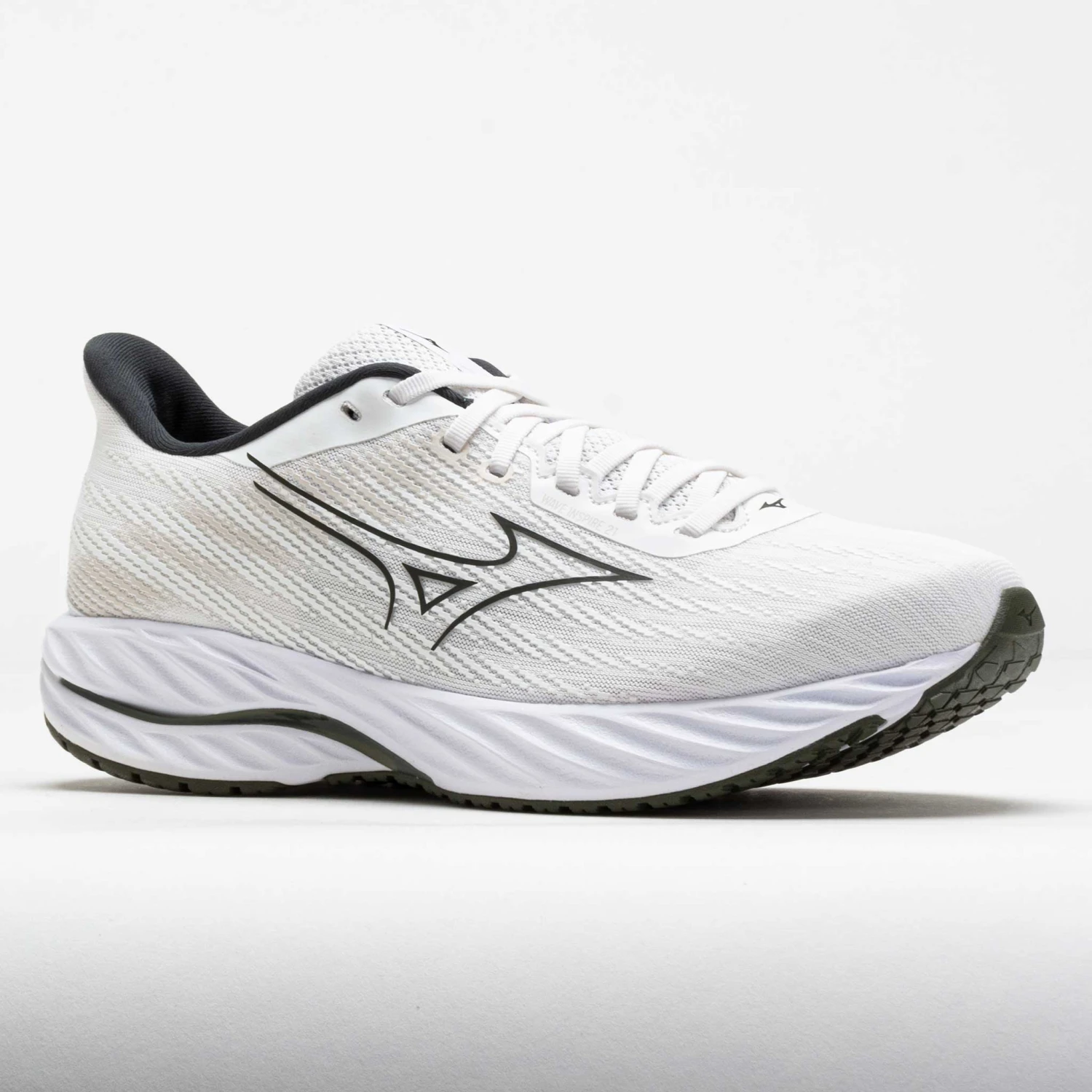 Mizuno Wave Inspire 21 Men's White/Grape Leaf 7 Mizuno Wave Inspire 21 Men's White/Grape Leaf - Image 5