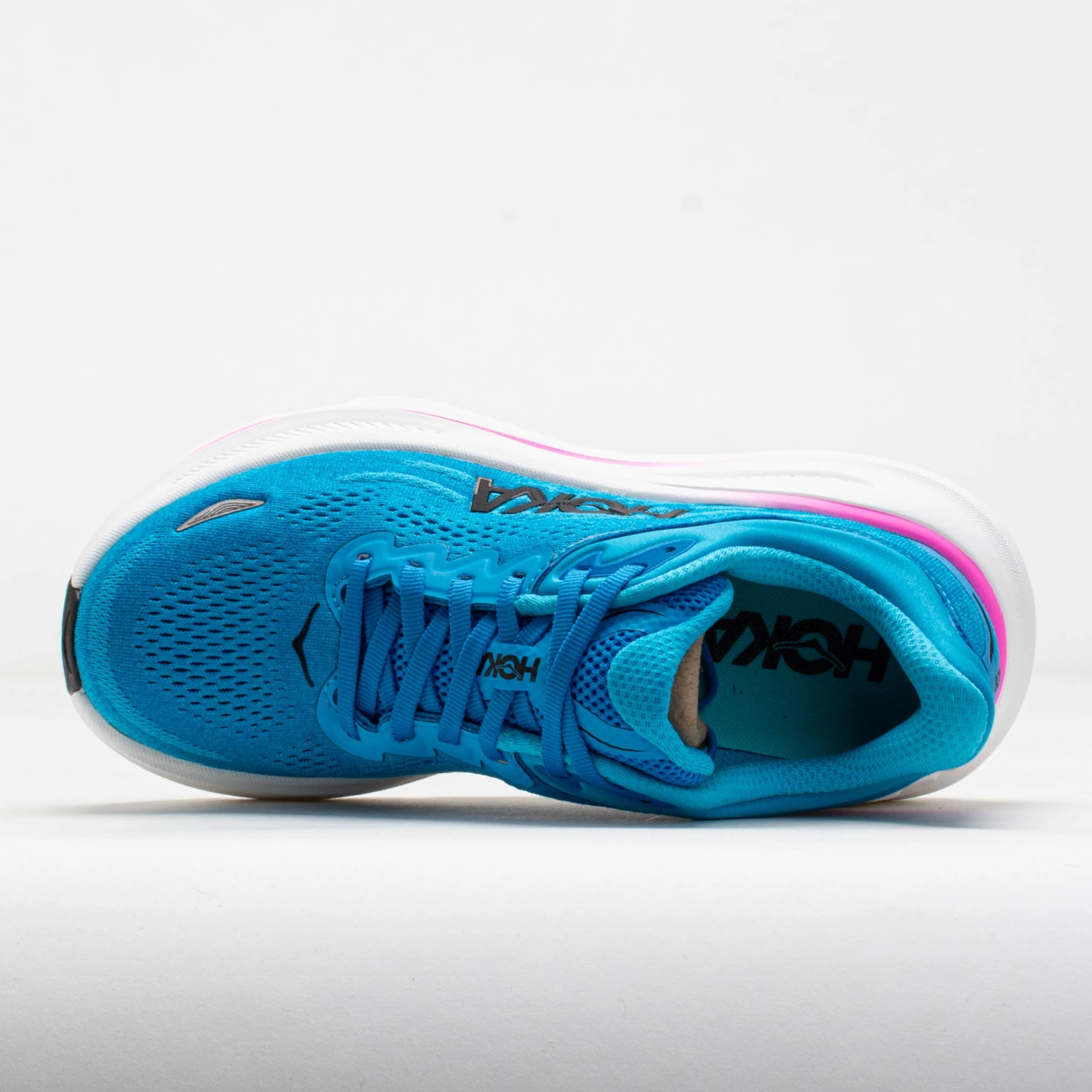 HOKA Bondi 9 Women's Skyward Blue/Neon Fuchsia 5 HOKA Bondi 9 Women's Skyward Blue/Neon Fuchsia - Image 3