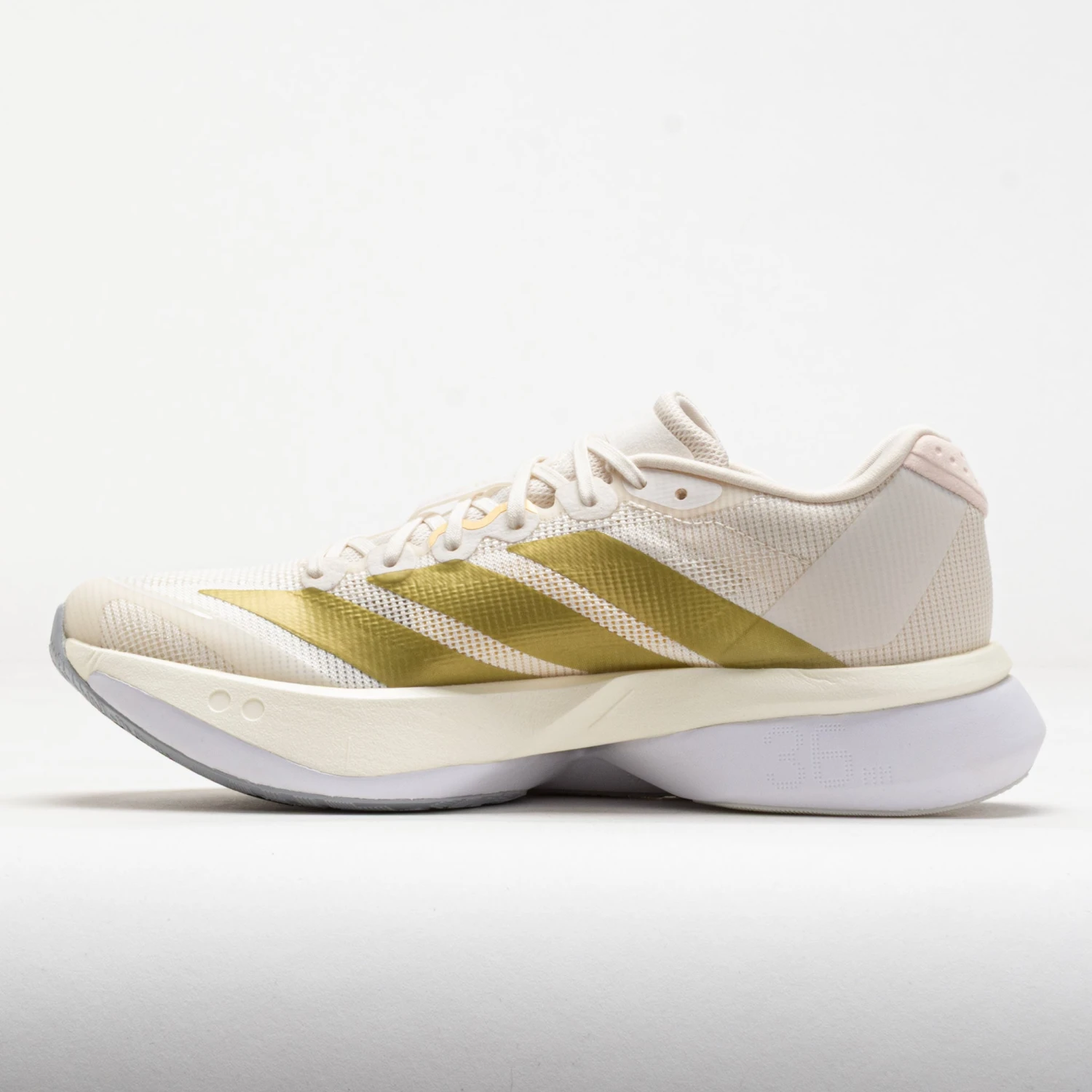 Adidas Adizero Boston 13 Women's Chalk White/Gold Metallic/Orange Tint 4 Adidas Adizero Boston 13 Women's Chalk White/Gold Metallic/Orange Tint - Image 2