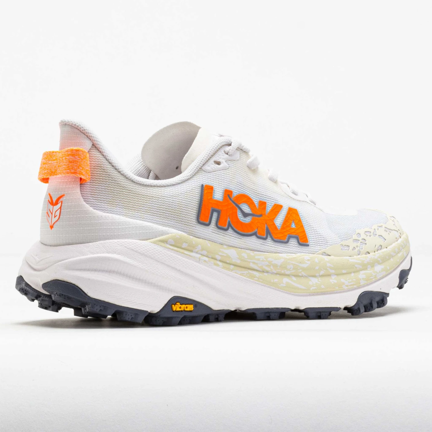 HOKA Speedgoat 6 Men's White/Neon Tangerine 8 HOKA Speedgoat 6 Men's White/Neon Tangerine - Image 6