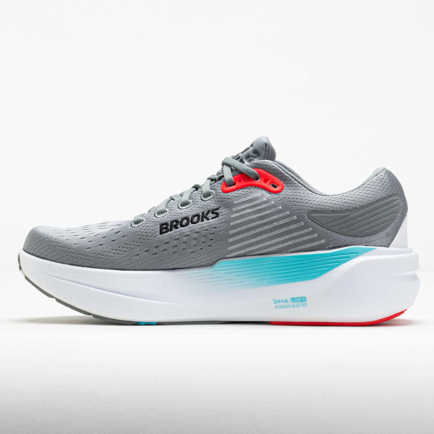 Brooks Ghost Max 3 Men's Primer Grey/Antarctica/Red 4 Brooks Ghost Max 3 Men's Primer Grey/Antarctica/Red - Image 2