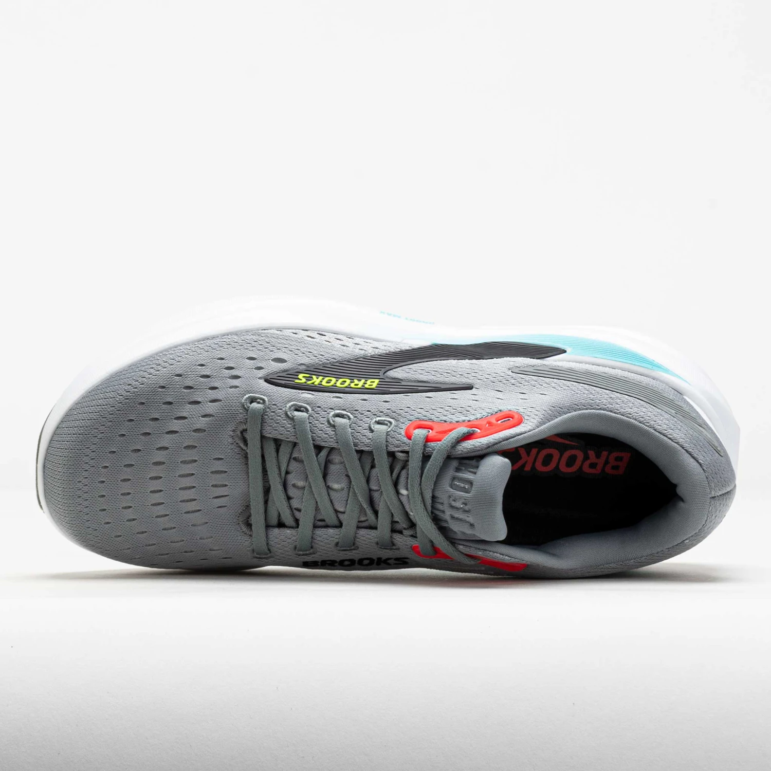 Brooks Ghost Max 3 Men's Primer Grey/Antarctica/Red 5 Brooks Ghost Max 3 Men's Primer Grey/Antarctica/Red - Image 3