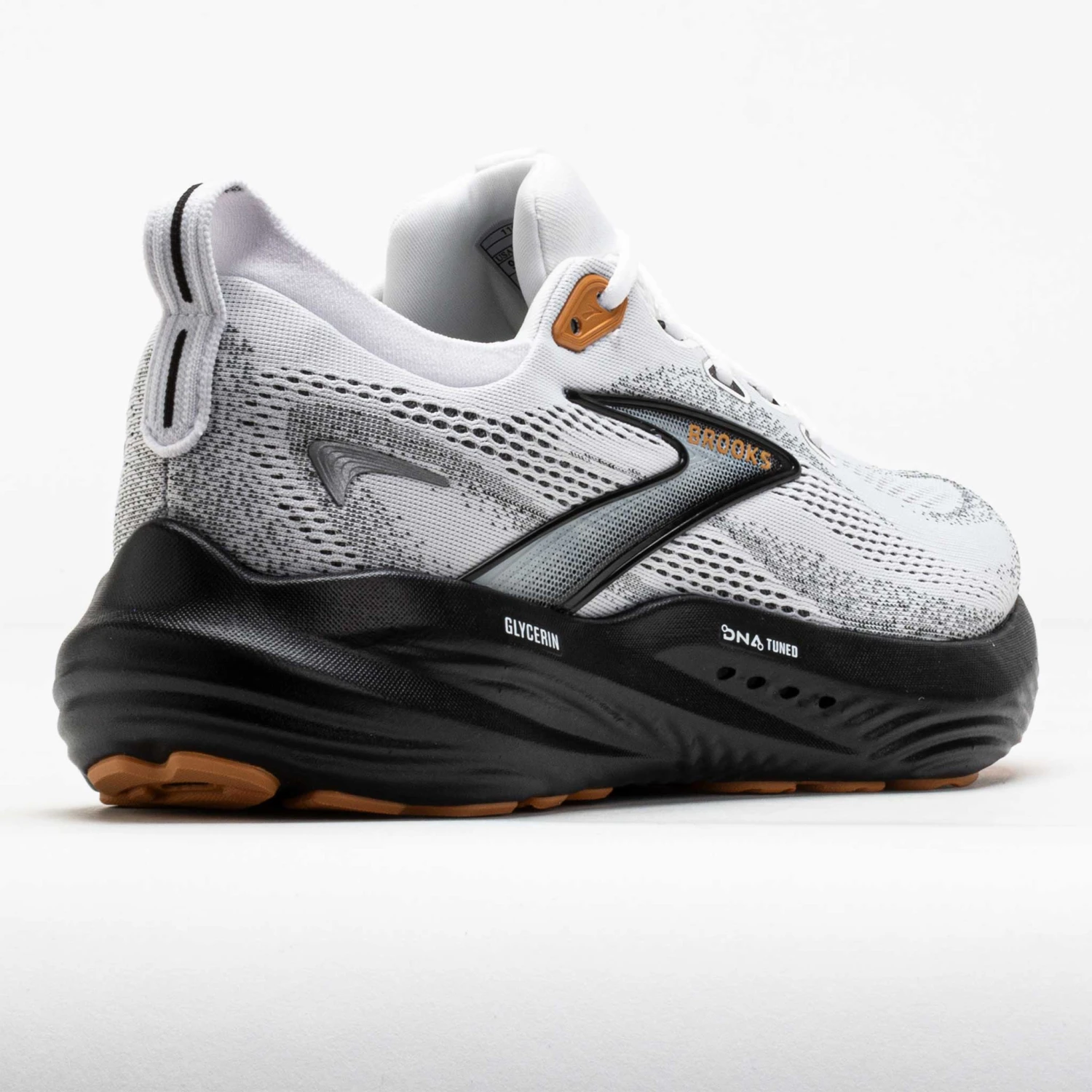 Brooks Glycerin 22 Men's White/Grey/Black 8 Brooks Glycerin 22 Men's White/Grey/Black - Image 6