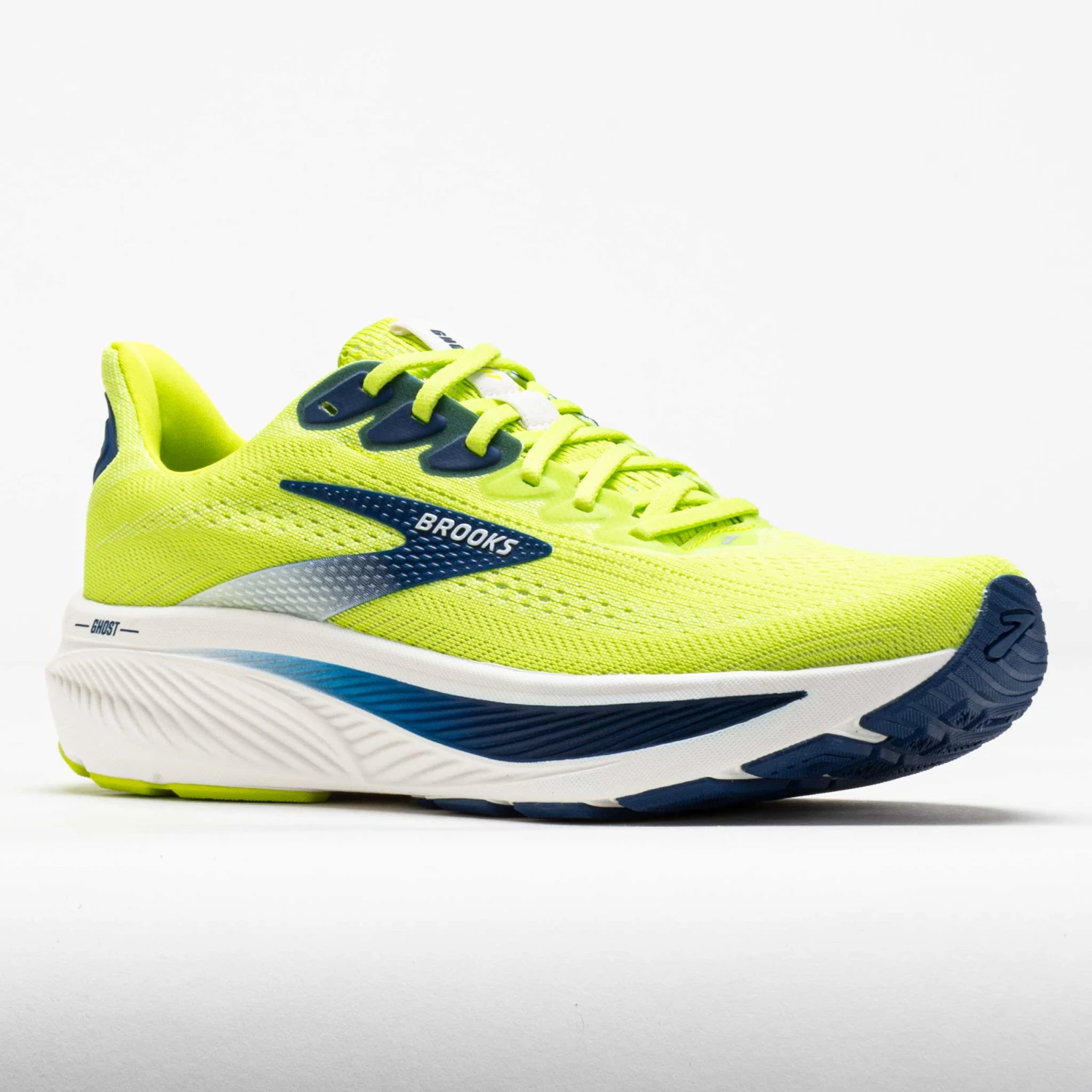 Brooks Ghost 17 Men's Acid Lime/Navy/White 7 Brooks Ghost 17 Men's Acid Lime/Navy/White - Image 5