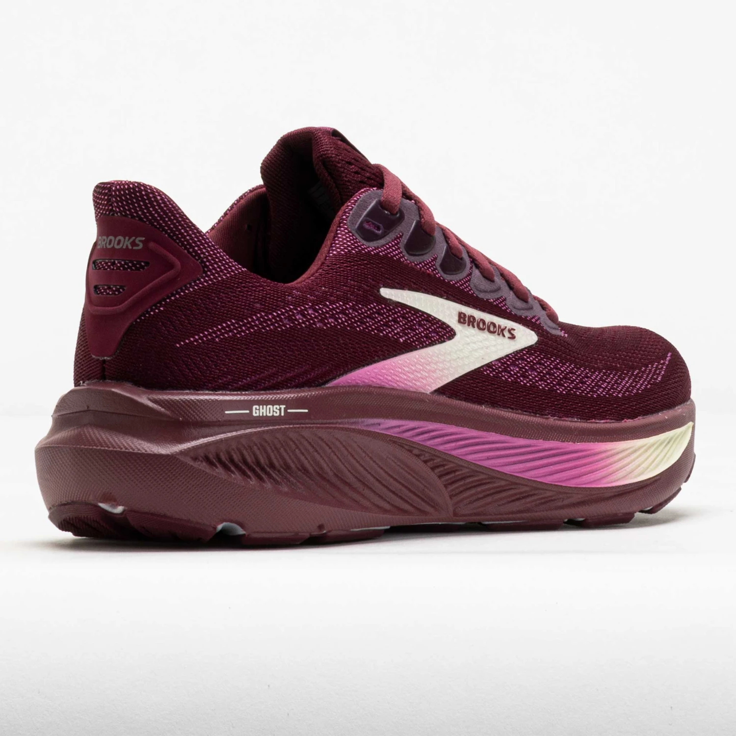 Brooks Ghost 17 Women's Burgundy/Pink/Green 8 Brooks Ghost 17 Women's Burgundy/Pink/Green - Image 6