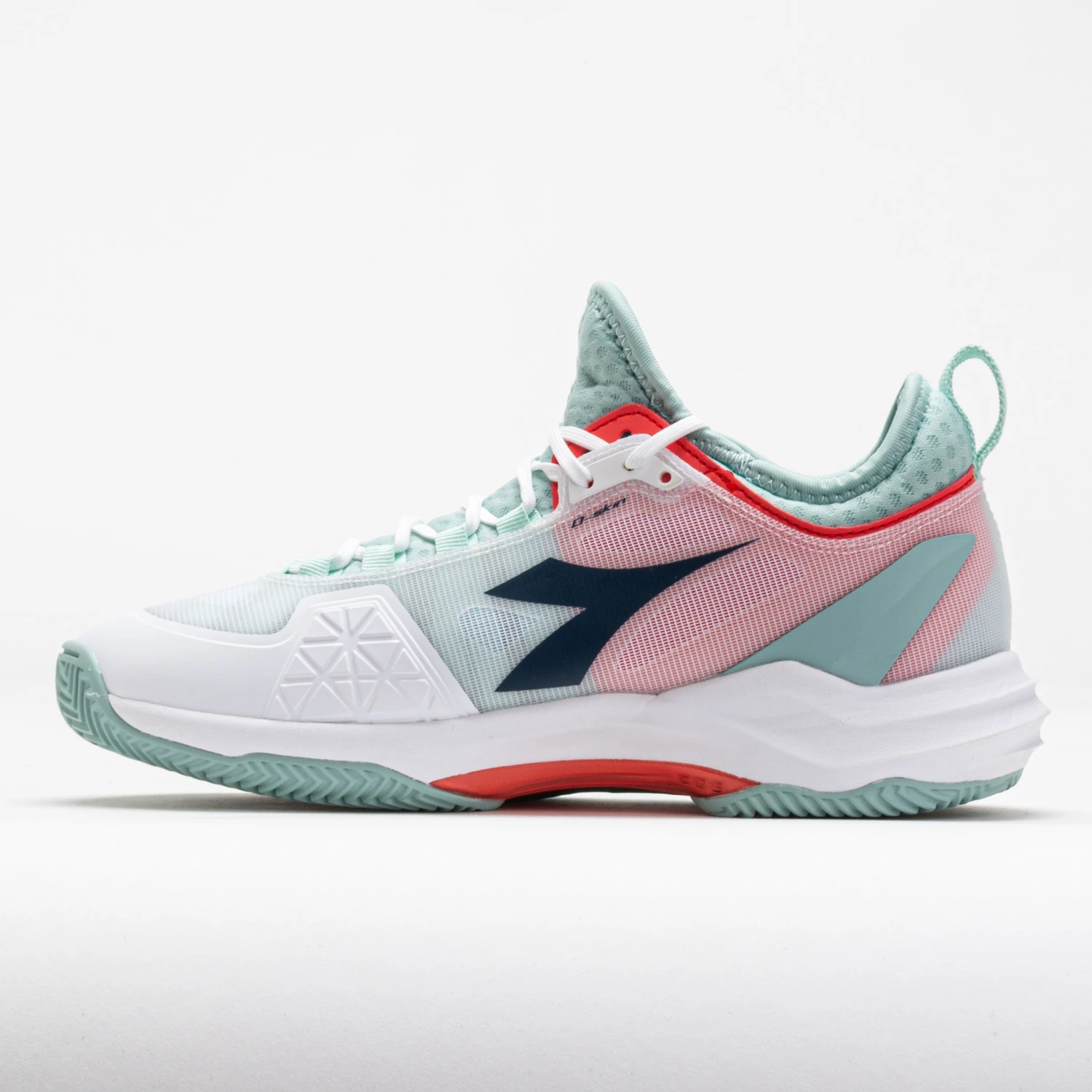 Diadora Speed Blushield Fly 4+ Clay Women's White/Blue/Surf Spray 4 Diadora Speed Blushield Fly 4+ Clay Women's White/Blue/Surf Spray - Image 2