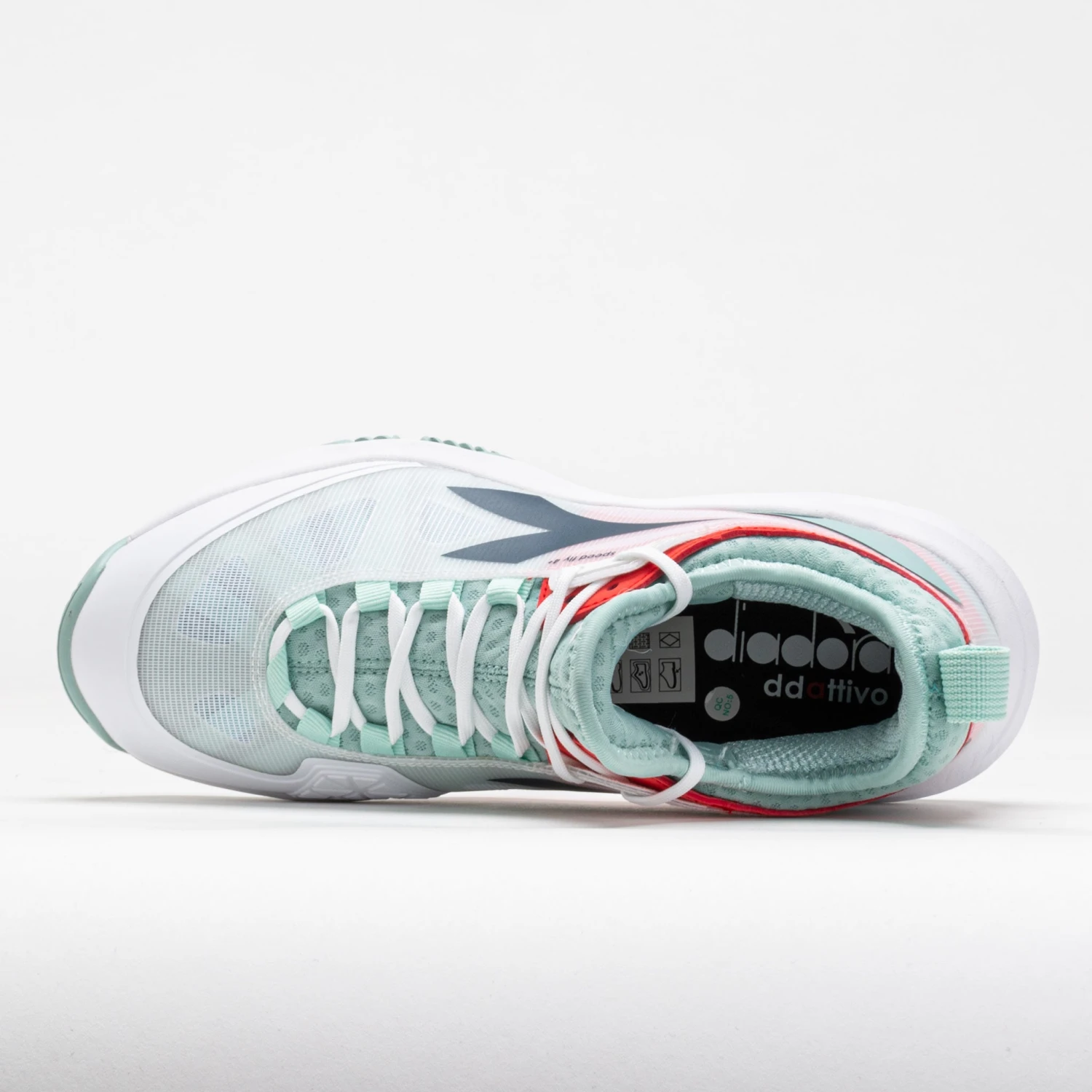 Diadora Speed Blushield Fly 4+ Clay Women's White/Blue/Surf Spray 5 Diadora Speed Blushield Fly 4+ Clay Women's White/Blue/Surf Spray - Image 3