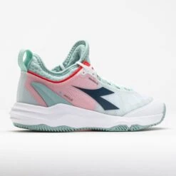 Diadora Speed Blushield Fly 4+ Clay Women's White/Blue/Surf Spray 13 Diadora Speed Blushield Fly 4+ Clay Women's White/Blue/Surf Spray -Famous Shoes Store 117721 6