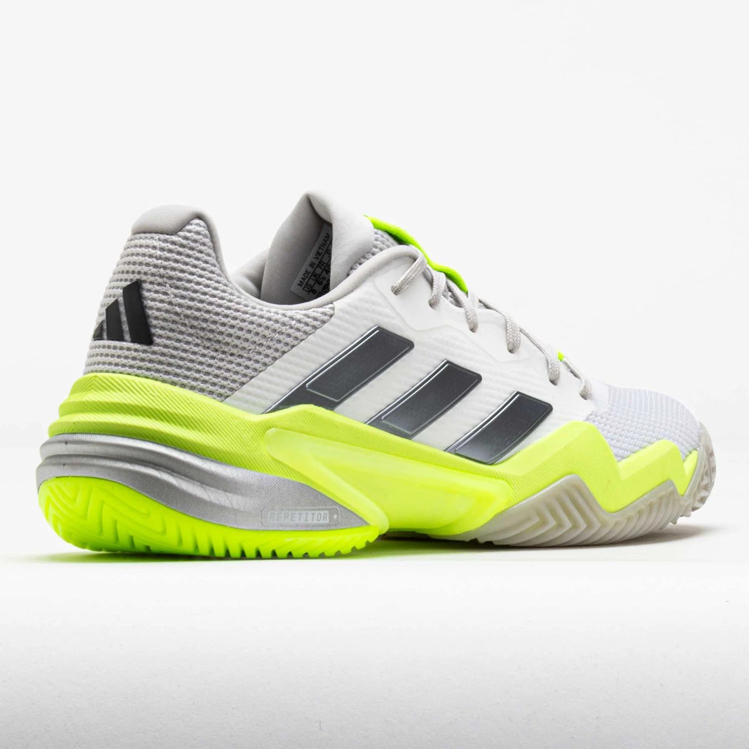 Adidas Barricade 13 Women's White/Iron Metallic/Lucid Lemon 8 Adidas Barricade 13 Women's White/Iron Metallic/Lucid Lemon - Image 6