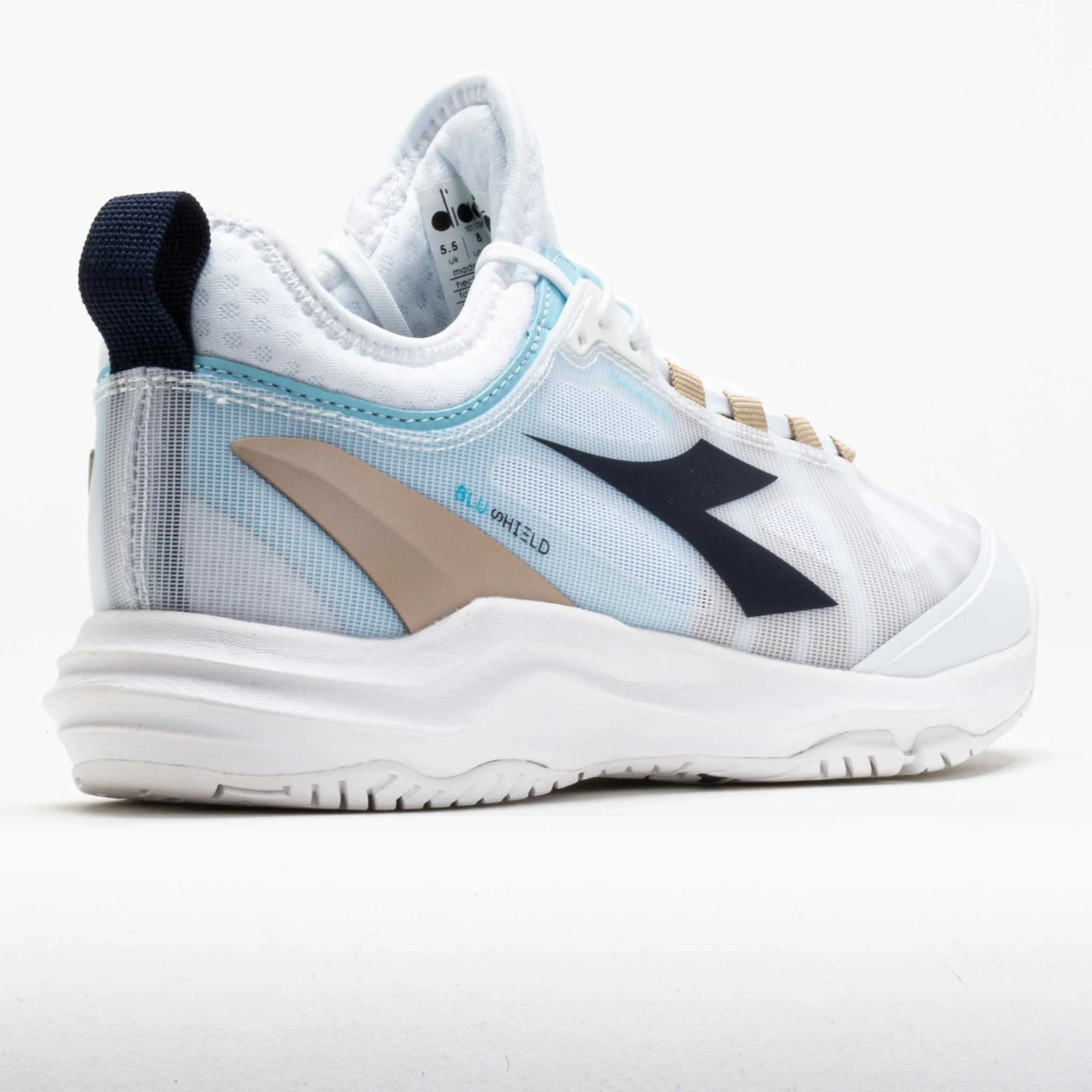 Diadora Speed Blushield Fly 4+ AG Women's White/Blue Corsair 8 Diadora Speed Blushield Fly 4+ AG Women's White/Blue Corsair - Image 6