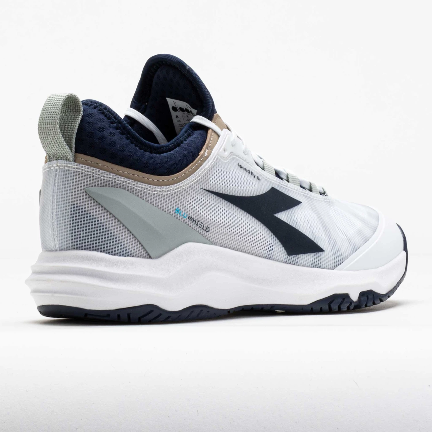 Diadora Speed Blushield Fly 4+ AG Men's White/Blue Corsair 8 Diadora Speed Blushield Fly 4+ AG Men's White/Blue Corsair - Image 6