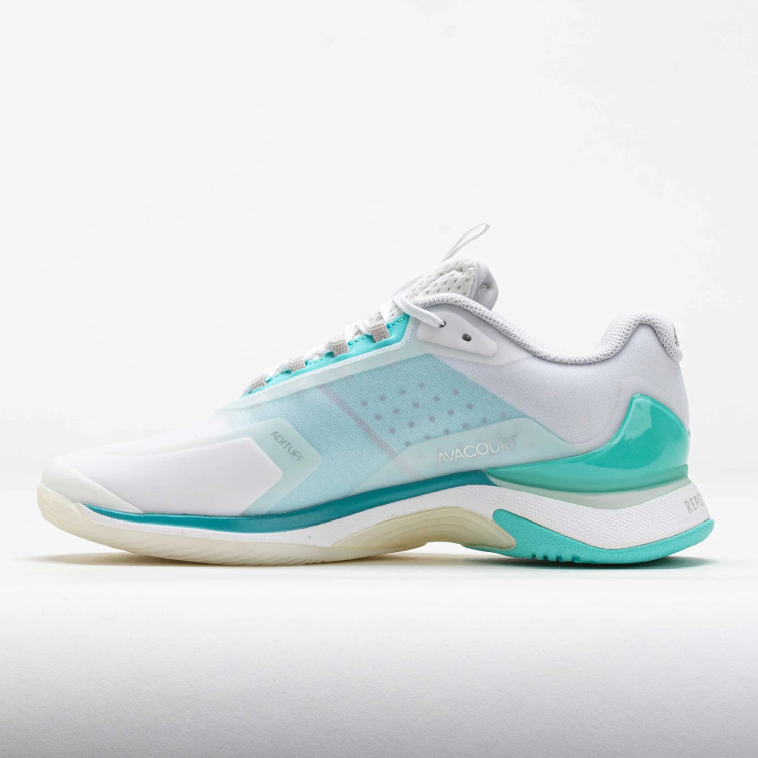 Adidas AvaCourt 2 Women's White/Silver Metallic/Flash Aqua 4 Adidas AvaCourt 2 Women's White/Silver Metallic/Flash Aqua - Image 2