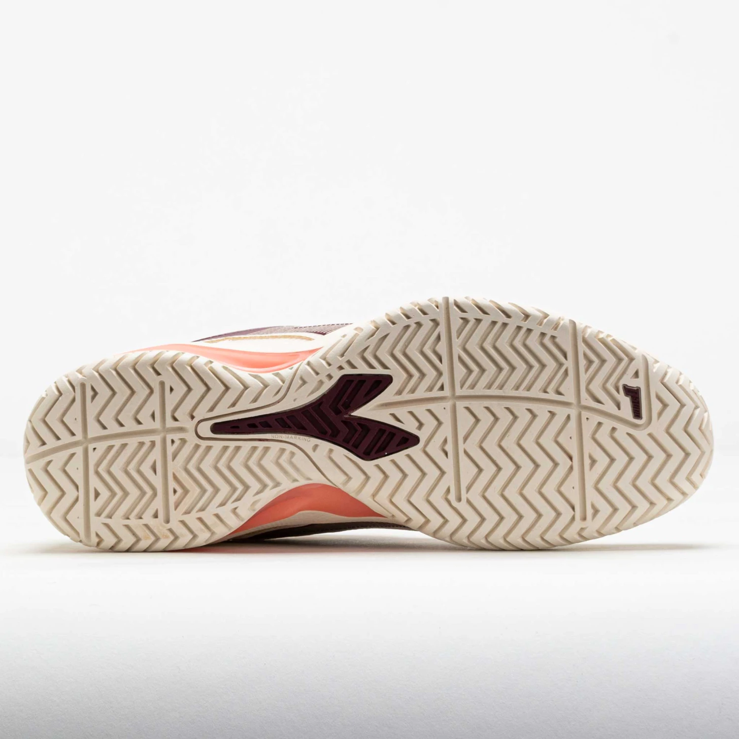 Diadora Blushield Torneo 3 AG Women's White/Maroon/Desert Flower 6 Diadora Blushield Torneo 3 AG Women's White/Maroon/Desert Flower - Image 4