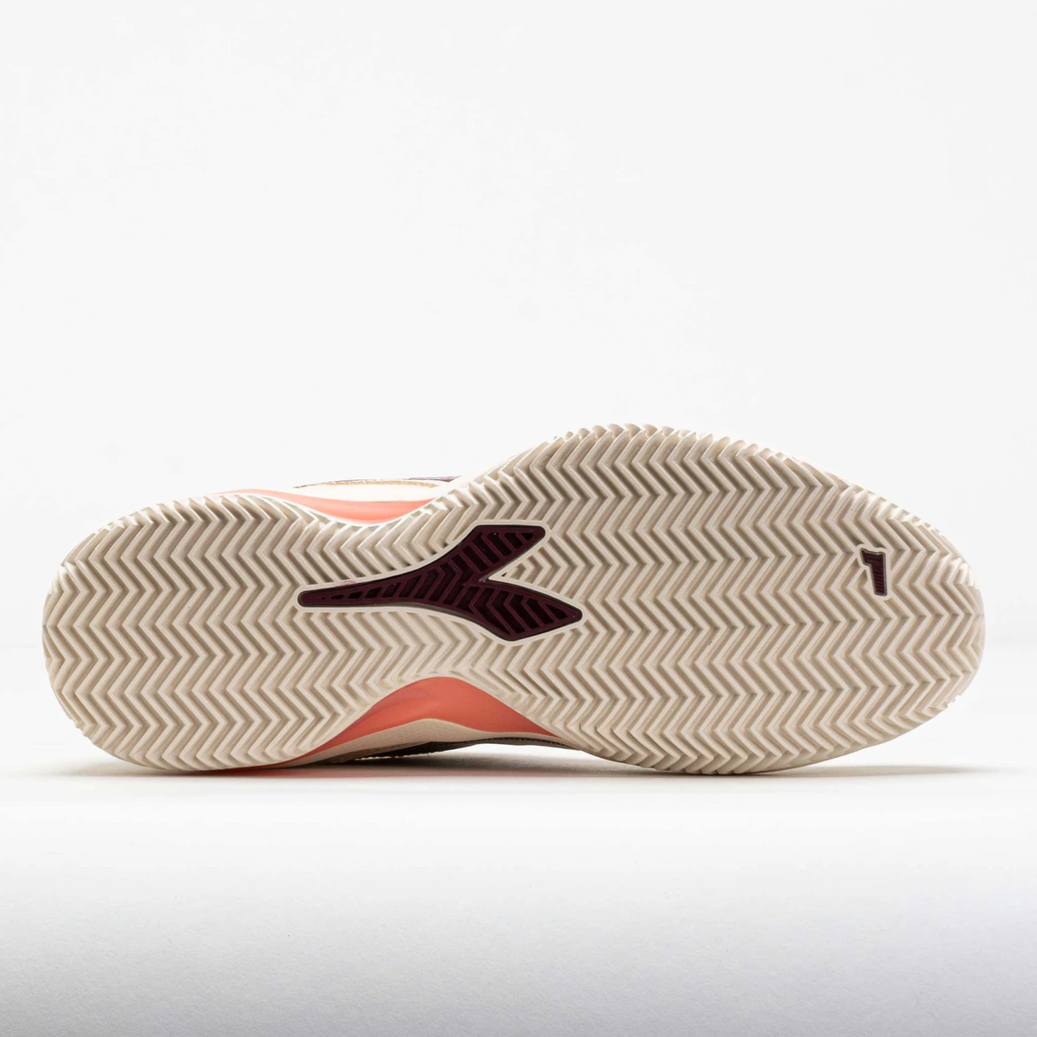 Diadora Blushield Torneo 3 Clay Women's White/Maroon/Desert Flower 6 Diadora Blushield Torneo 3 Clay Women's White/Maroon/Desert Flower - Image 4