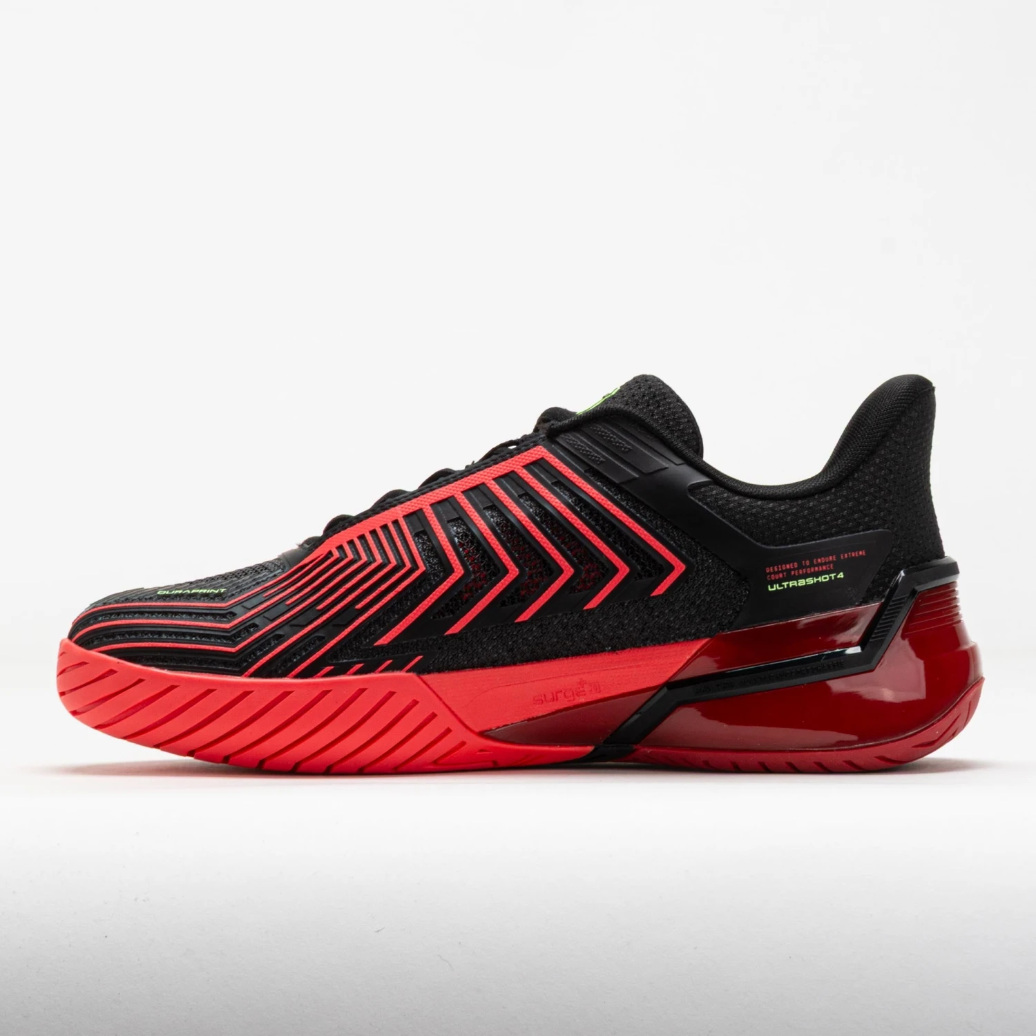 K-Swiss Ultrashot 4 Men's Black/Neon Lava/Chili Pepper 3 K-Swiss Ultrashot 4 Men's Black/Neon Lava/Chili Pepper - Image 2