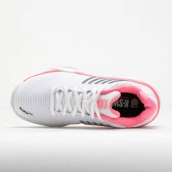 K-Swiss Hypercourt Express 2 Women's White/Neon Pastel Pink/Black -Famous Shoes Store 118550 2