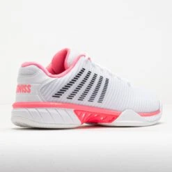 K-Swiss Hypercourt Express 2 Women's White/Neon Pastel Pink/Black -Famous Shoes Store 118550 6