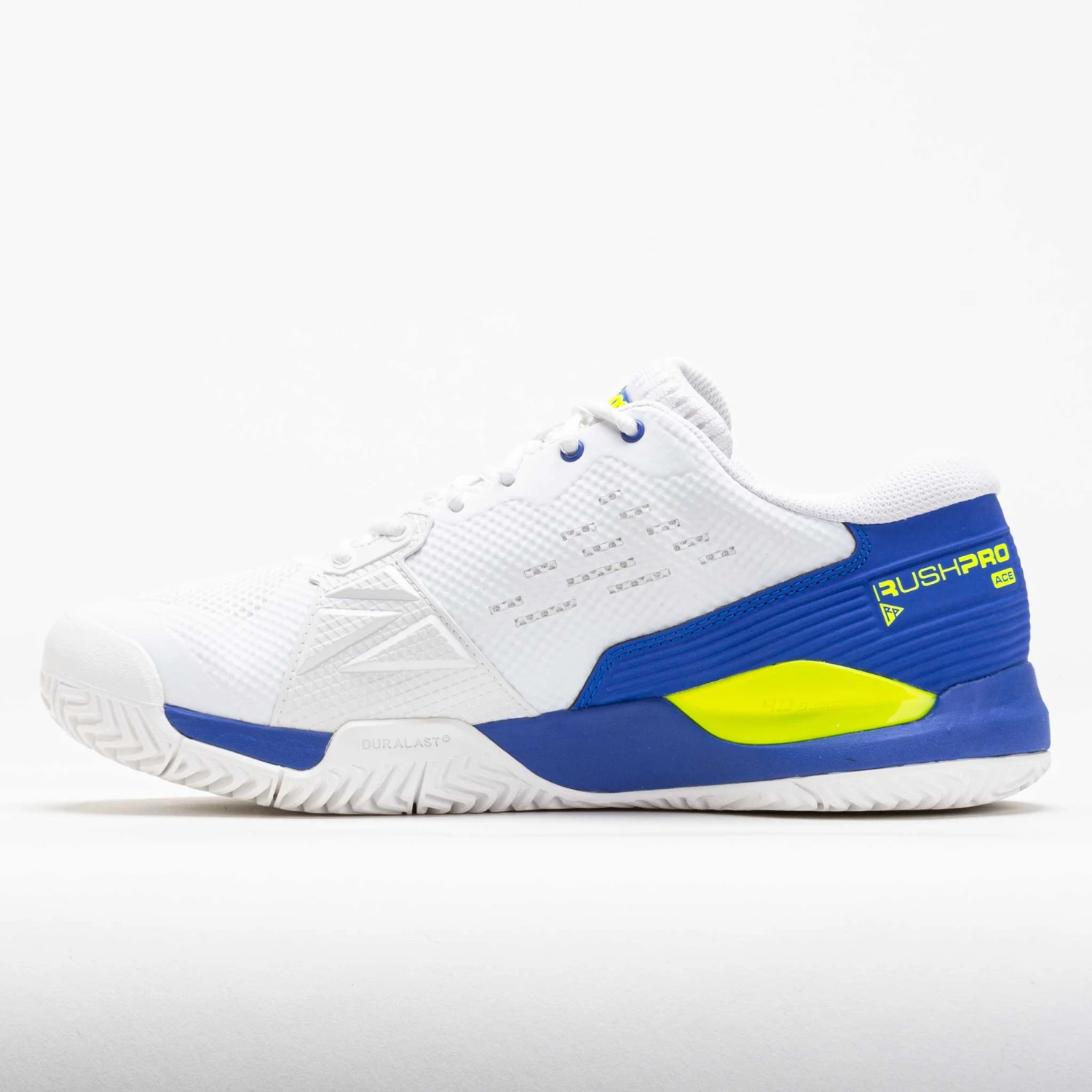 Wilson Rush Pro Ace Men's White/Amparo Blue/Safety Yellow 4 Wilson Rush Pro Ace Men's White/Amparo Blue/Safety Yellow - Image 2