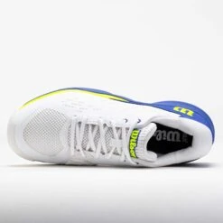 Wilson Rush Pro Ace Men's White/Amparo Blue/Safety Yellow 10 Wilson Rush Pro Ace Men's White/Amparo Blue/Safety Yellow -Famous Shoes Store 118757 2