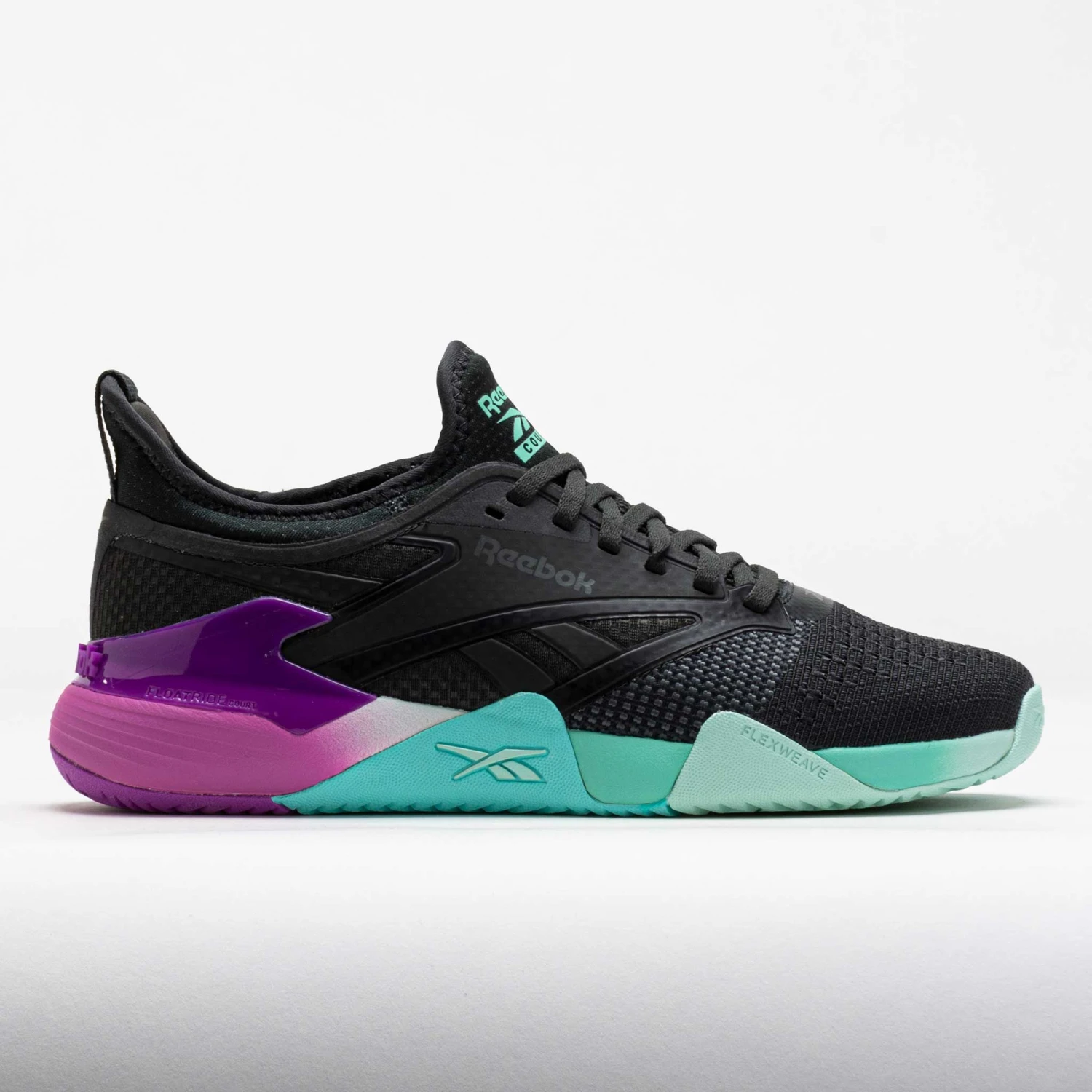 Reebok Nano Court Men's Grey/Purple/Rave/AI Aqua 3 Reebok Nano Court Men's Grey/Purple/Rave/AI Aqua
