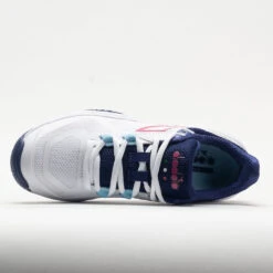 Diadora Trofeo 2 AG Pickleball Women's White/Blueprint/Pink Yarrow 10 Diadora Trofeo 2 AG Pickleball Women's White/Blueprint/Pink Yarrow -Famous Shoes Store 370081 2