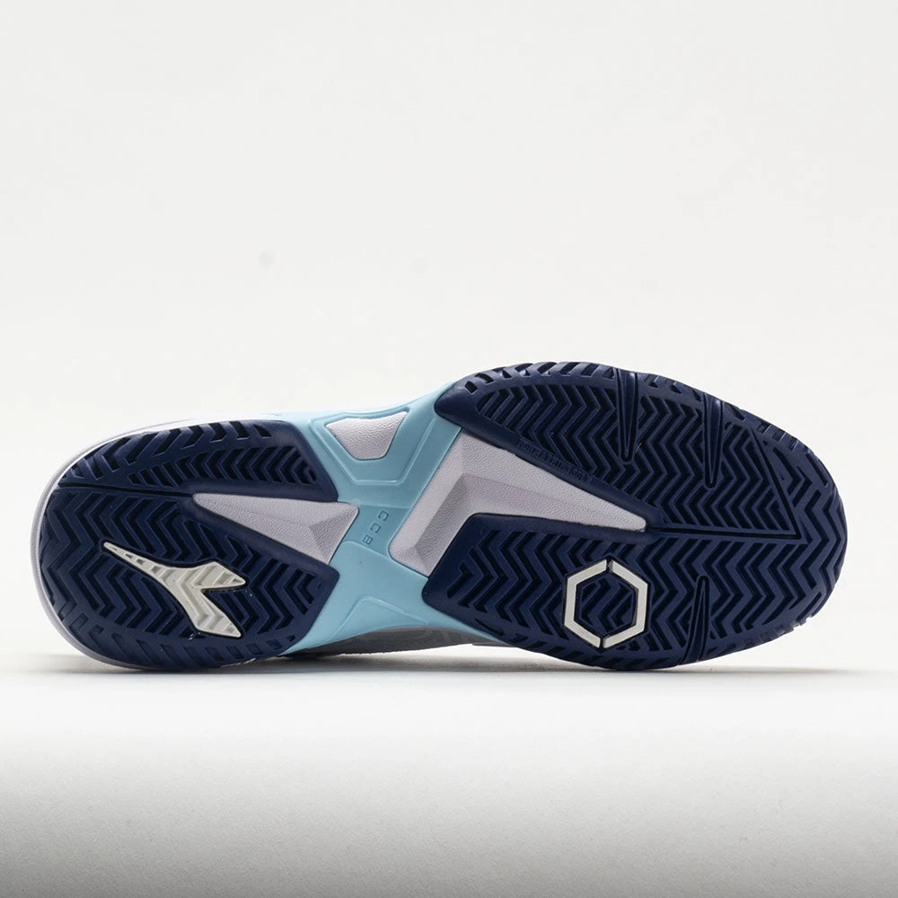 Diadora Trofeo 2 AG Pickleball Women's White/Blueprint/Pink Yarrow 6 Diadora Trofeo 2 AG Pickleball Women's White/Blueprint/Pink Yarrow - Image 4