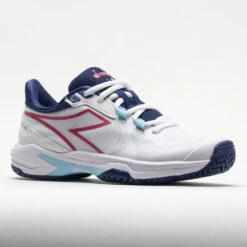 Diadora Trofeo 2 AG Pickleball Women's White/Blueprint/Pink Yarrow 12 Diadora Trofeo 2 AG Pickleball Women's White/Blueprint/Pink Yarrow -Famous Shoes Store 370081 5
