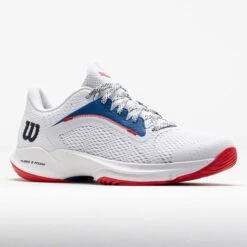 Wilson Hurakn 2.0 Women's White/Deja Vu Blue/Wilson Red 12 Wilson Hurakn 2.0 Women's White/Deja Vu Blue/Wilson Red -Famous Shoes Store 450017 5