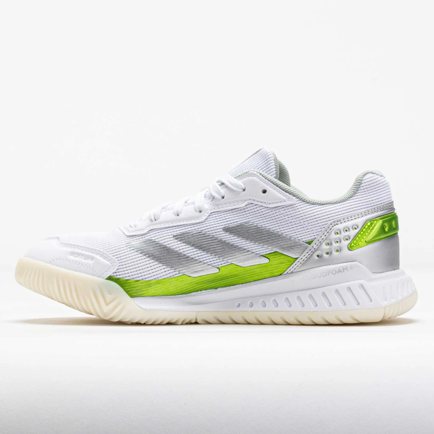 Adidas CourtQuick Women's White/Silver Metallic/Lucid Lemon 4 Adidas CourtQuick Women's White/Silver Metallic/Lucid Lemon - Image 2