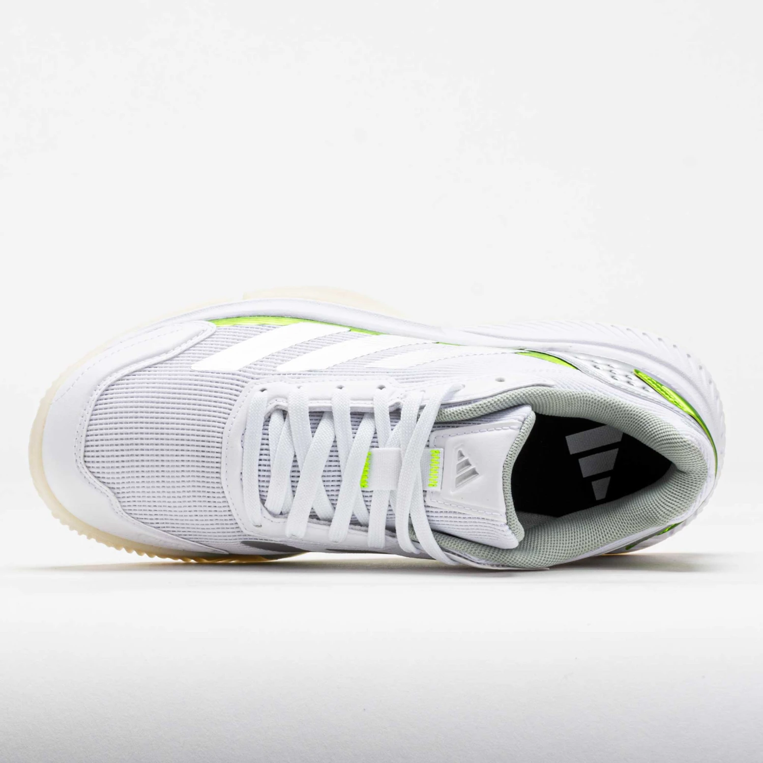 Adidas CourtQuick Women's White/Silver Metallic/Lucid Lemon 5 Adidas CourtQuick Women's White/Silver Metallic/Lucid Lemon - Image 3