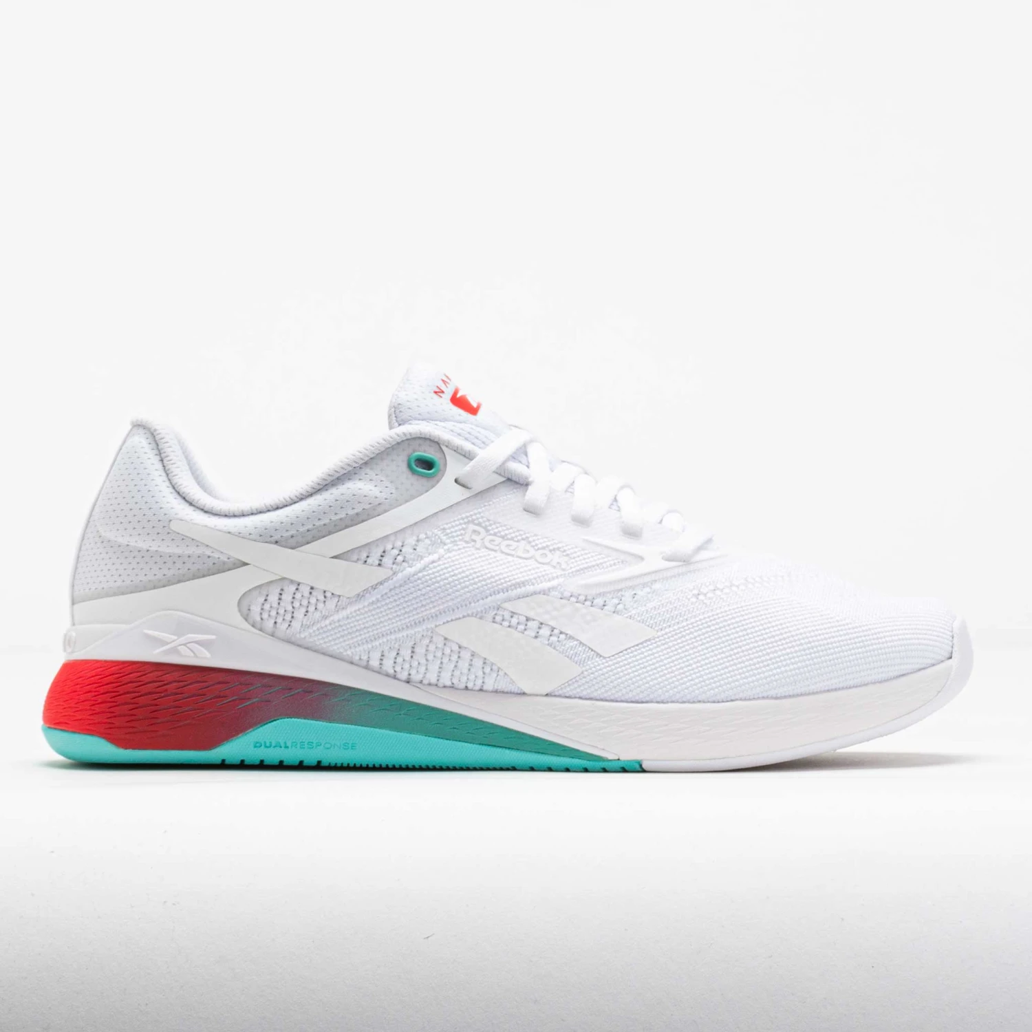 Reebok Nano X5 Women's White/AI Aqua/Energy Red 3 Reebok Nano X5 Women's White/AI Aqua/Energy Red