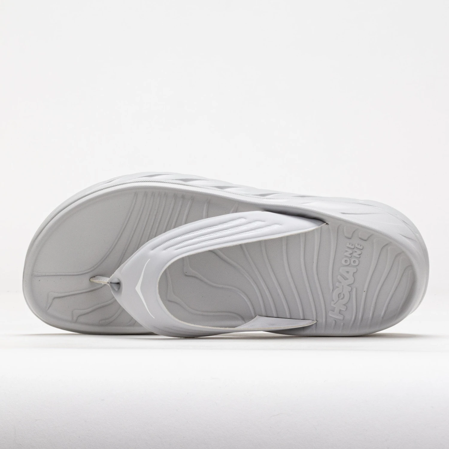 HOKA Ora Recovery Flip Men's Lunar Rock/White 4 HOKA Ora Recovery Flip Men's Lunar Rock/White - Image 2